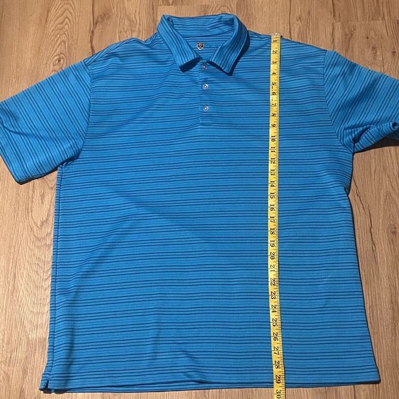 Nike Golf Men’s Stripe Polo Shirt Blue XL Short Sleeve - Picture 7 of 10